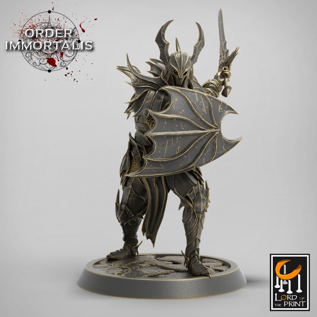 Blood Knight Sword Squadron, Vampire Soldiers | TABLETOP SCALE Miniature | Order Immortalis | Rescale Miniatures