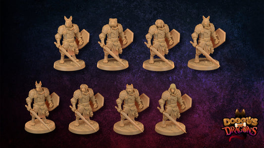 Dogfolk Fantasy Dogs, Doggos and Dragons | 3D Print D&D Tabletop Gaming Miniature | The Dragon Trappers Lodge