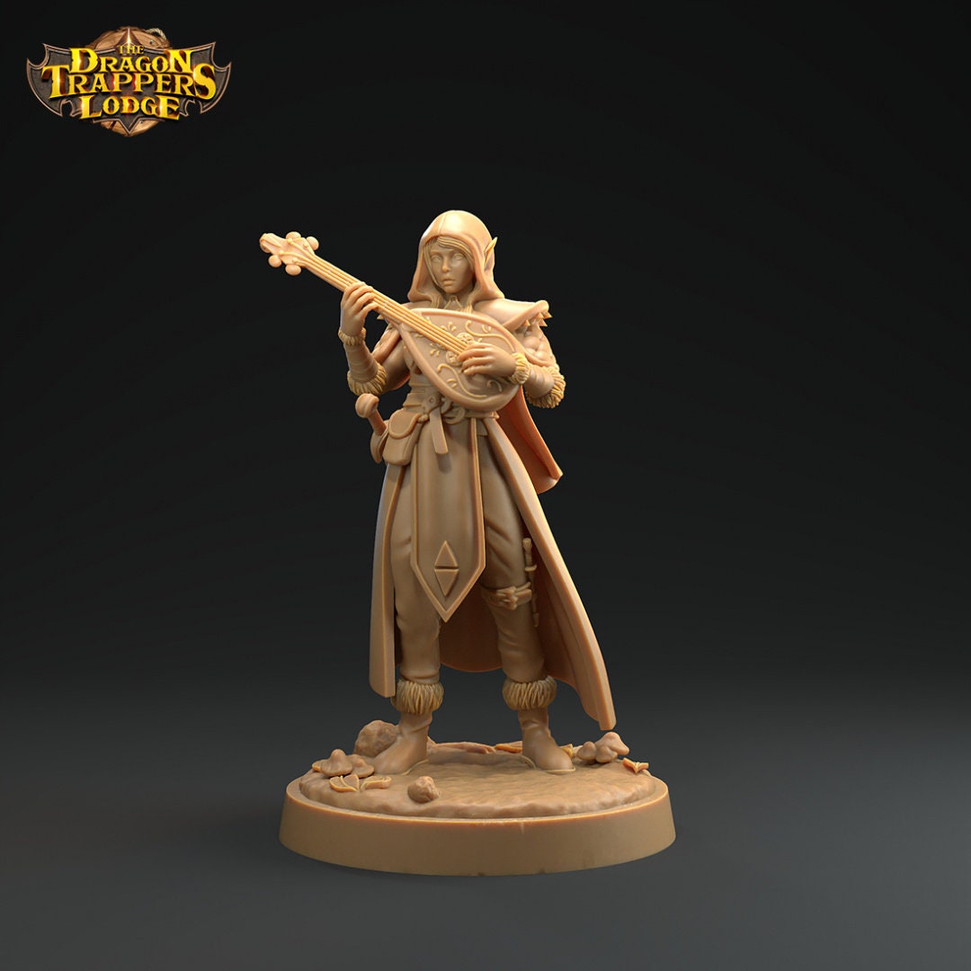 Elves, Bard and Rogue | D&D Miniature | The Dragon Trappers Lodge | Unpainted, Unplated Resin 8k