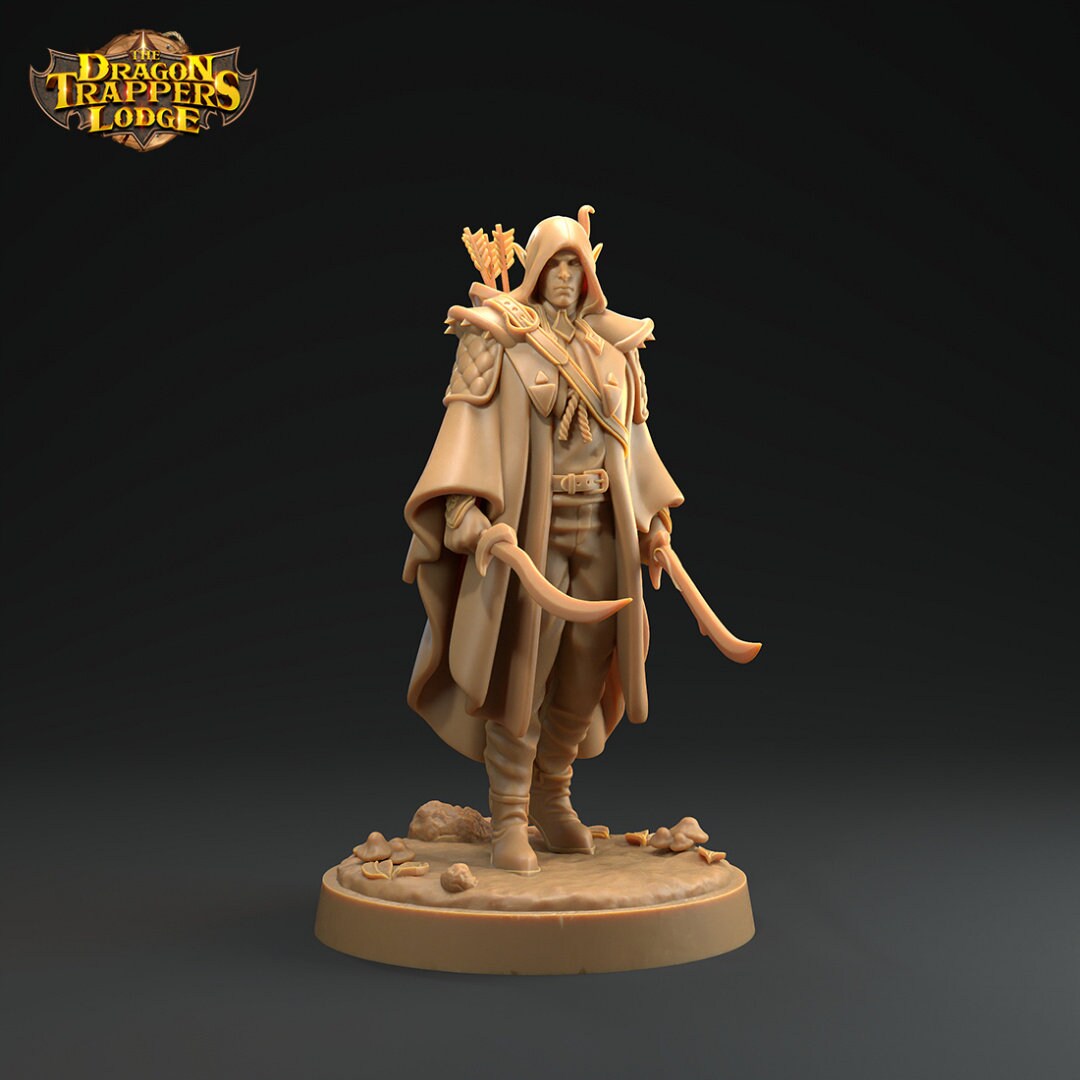 Elves, Bard and Rogue | D&D Miniature | The Dragon Trappers Lodge | Unpainted, Unplated Resin 8k