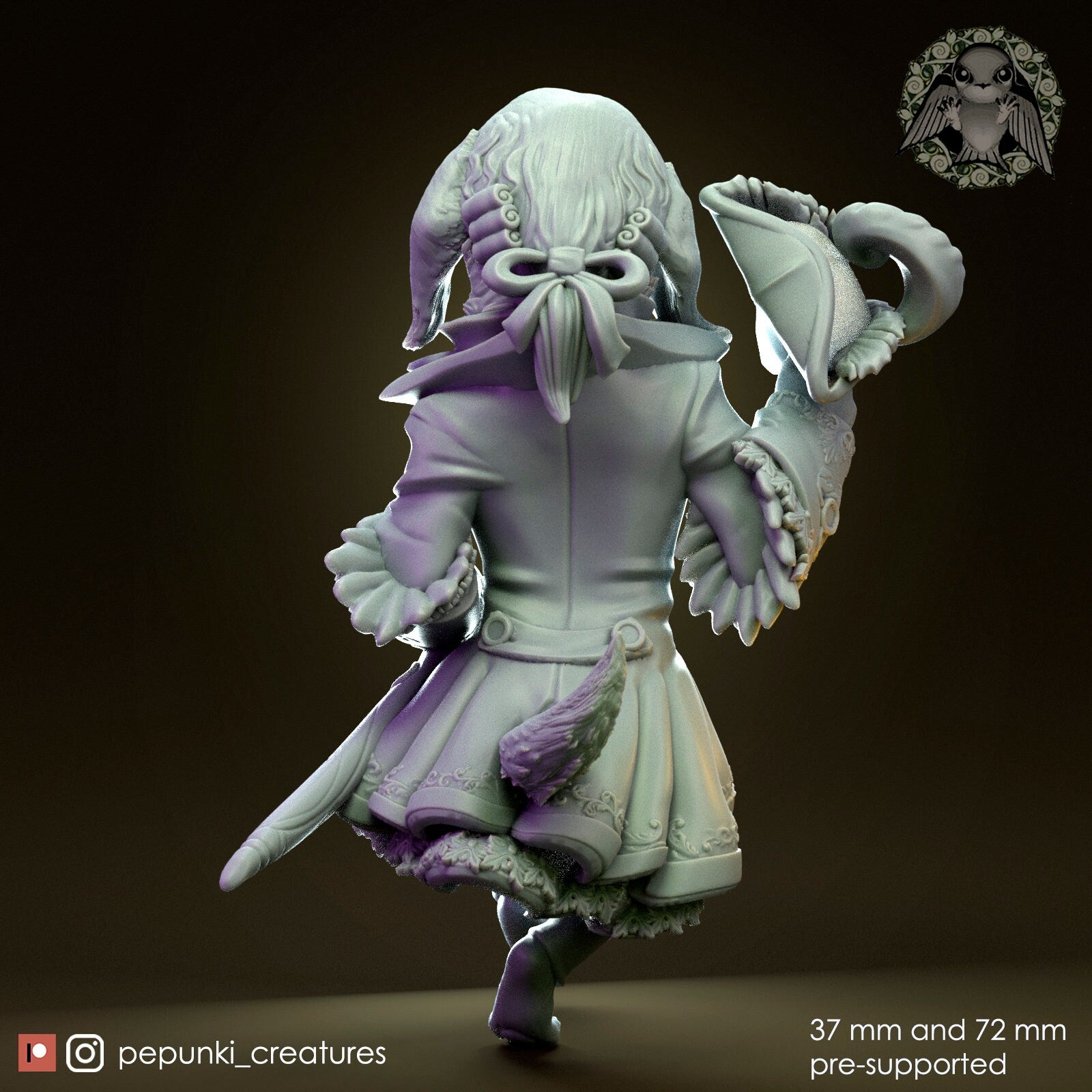 Setter Gentleman | Tabletop or Display Scale | D&D Humblewood TTRPG Miniature | Pepunki Creatures