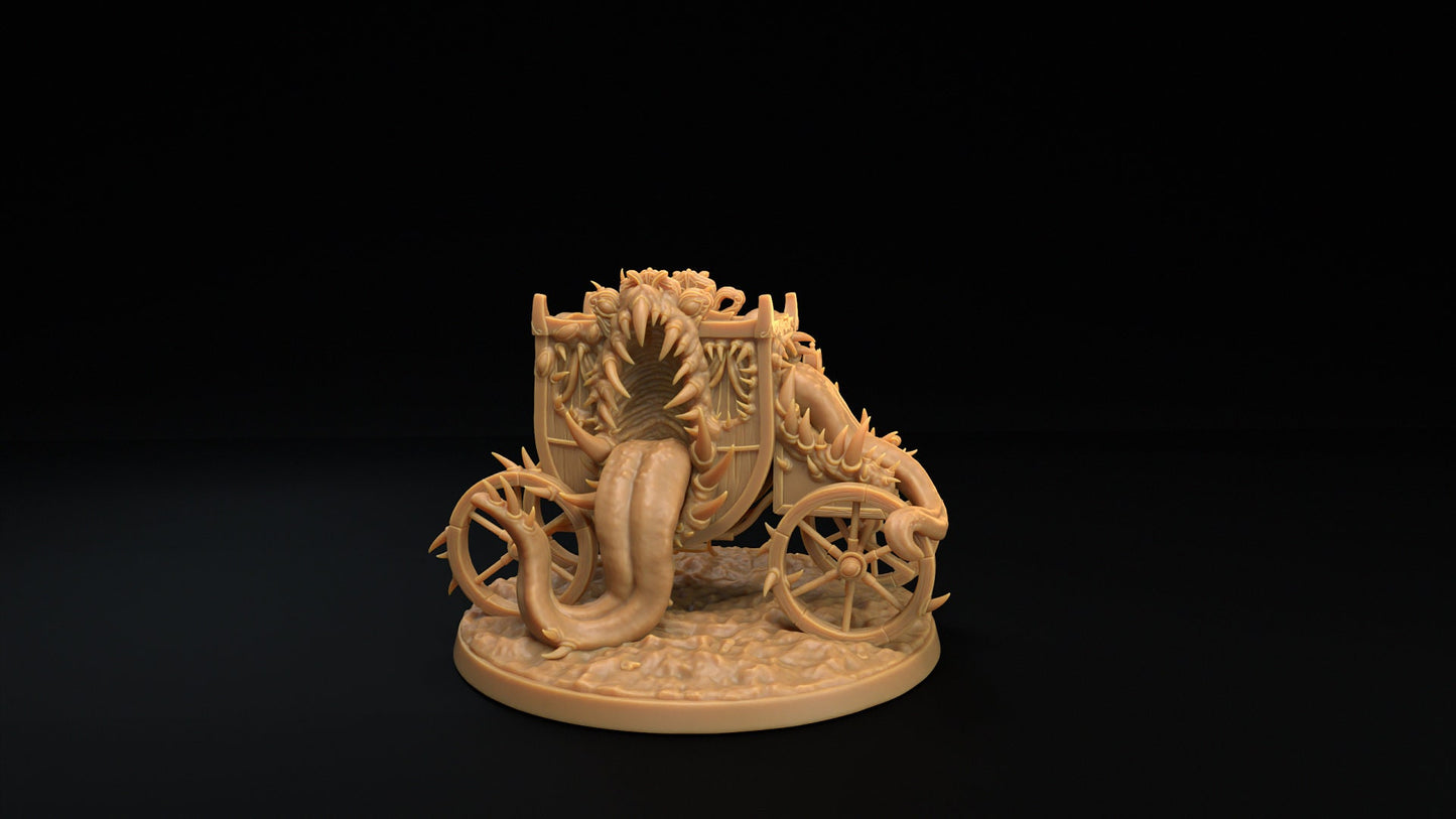 It Was a Mimic All Along! Carriage Version | D&D Miniature | TABLETOP SCALE | The Dragon Trappers Lodge | Unpainted, Unplated Resin 8k