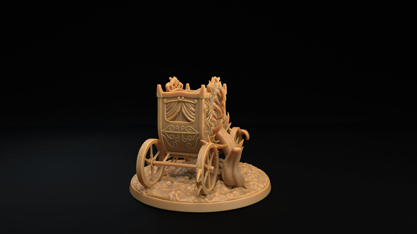 It Was a Mimic All Along! Carriage Version | D&D Miniature | TABLETOP SCALE | The Dragon Trappers Lodge | Unpainted, Unplated Resin 8k