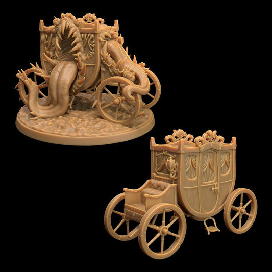 It Was a Mimic All Along! Carriage Version | D&D Miniature | TABLETOP SCALE | The Dragon Trappers Lodge | Unpainted, Unplated Resin 8k