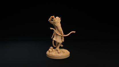 Yasmine, Tiefling Girl, Ranger Rogue Fighter | D&D Miniature | TABLETOP SCALE | The Dragon Trappers Lodge | Unpainted, Unplated Resin 8k