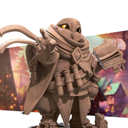 Owlfolk Wizard, Owlin | TABLETOP SCALE | D&D TTRPG Miniature | Bite the Bullet | Unpainted, Unplated Resin 8k