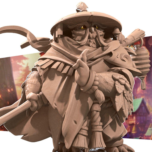 Owlfolk Monk, Owlin | TABLETOP SCALE | D&D TTRPG Miniature | Bite the Bullet | Unpainted, Unplated Resin 8k