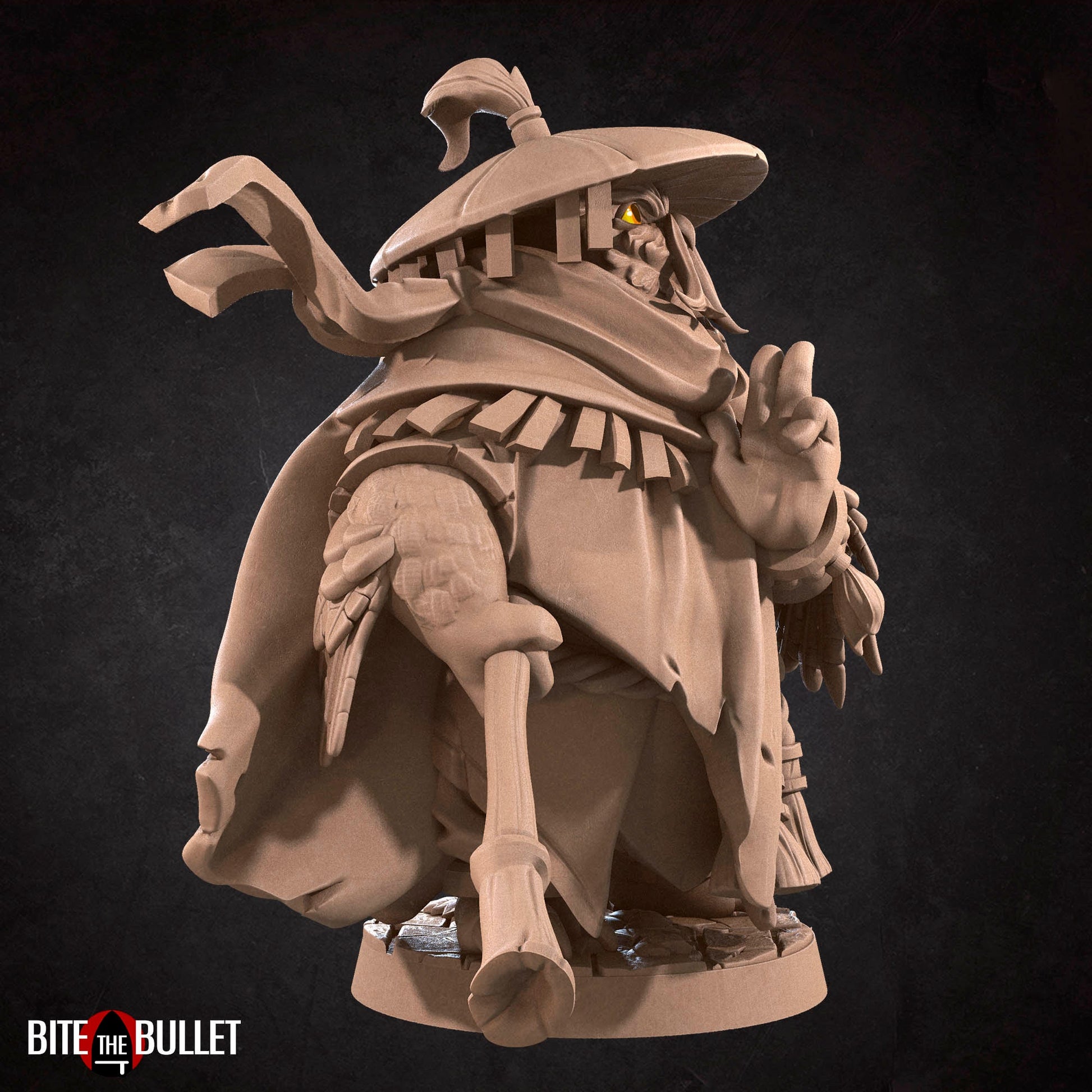 Owlfolk Monk, Owlin | TABLETOP SCALE | D&D TTRPG Miniature | Bite the Bullet | Unpainted, Unplated Resin 8k