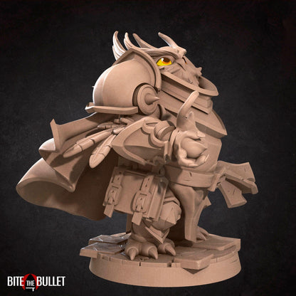 Owlfolk Cleric, Owlin | TABLETOP SCALE | D&D TTRPG Miniature | Bite the Bullet | Unpainted, Unplated Resin 8k