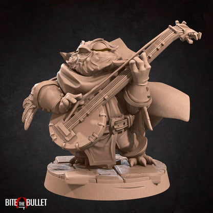 Owlfolk Bard, Owlin | TABLETOP SCALE | D&D TTRPG Miniature | Bite the Bullet | Unpainted, Unplated Resin 8k