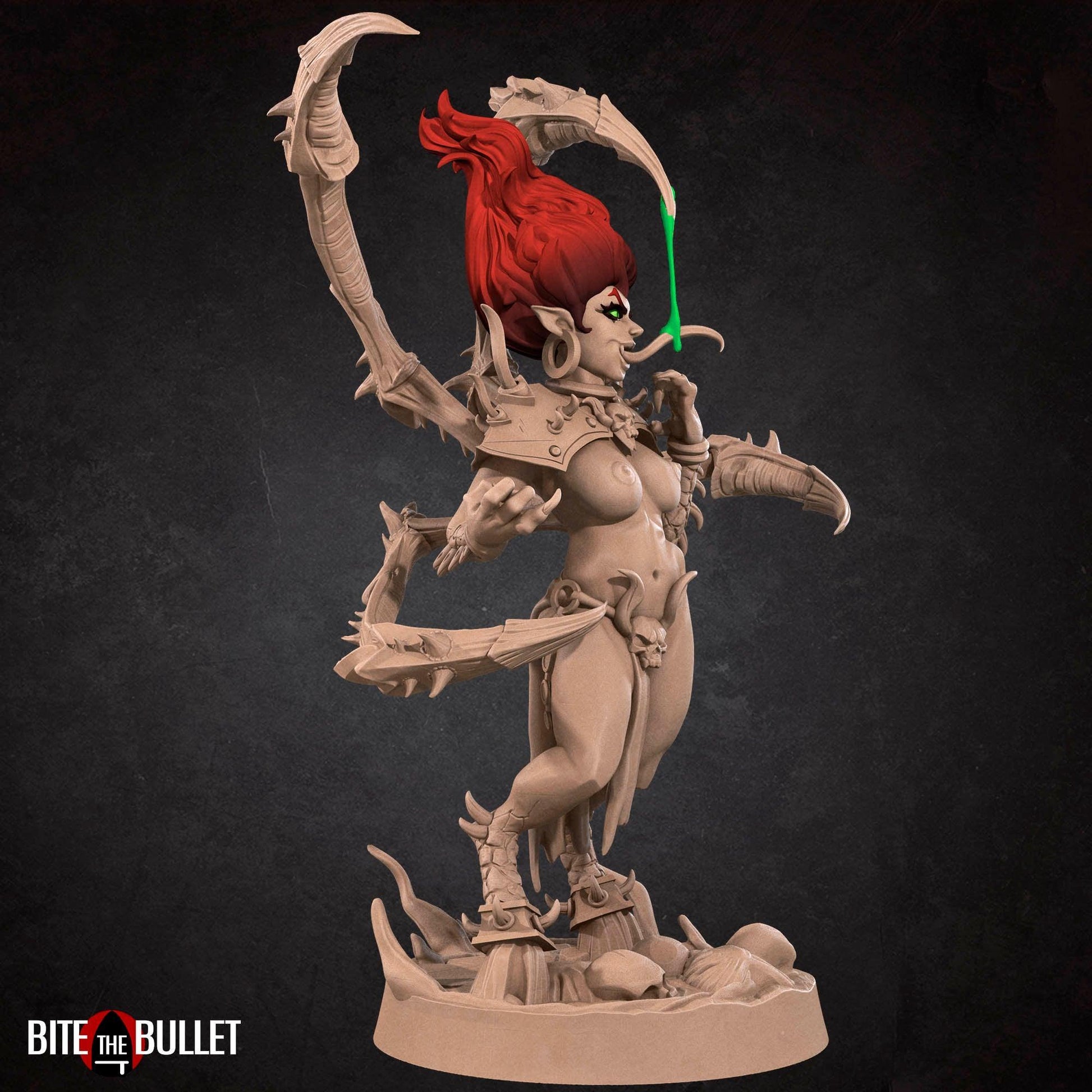 Exxotic Maiden of Anguish, Devil Woman | Pinup SFW NSFW Model Miniature | Bite the Bullet