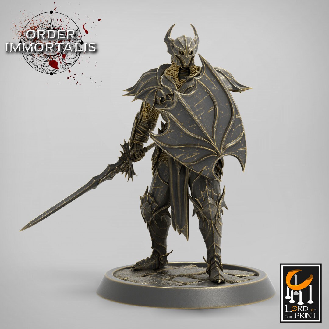 Blood Knight Sword Squadron, Vampire Soldiers | TABLETOP SCALE Miniature | Order Immortalis | Rescale Miniatures