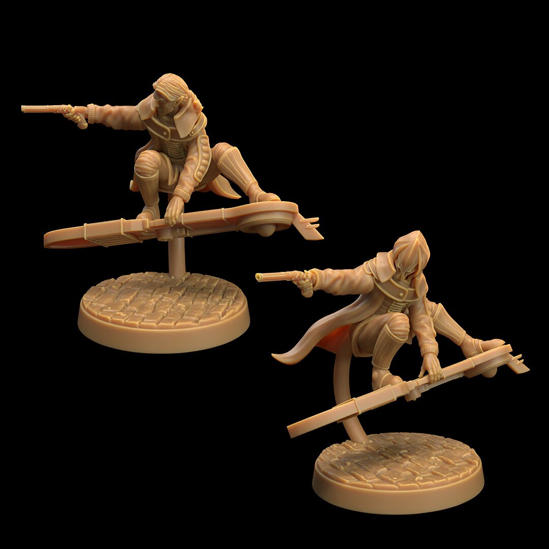 Astral Elves Crew | D&D Miniature | The Dragon Trappers Lodge | Unpainted, Unplated Resin 8k