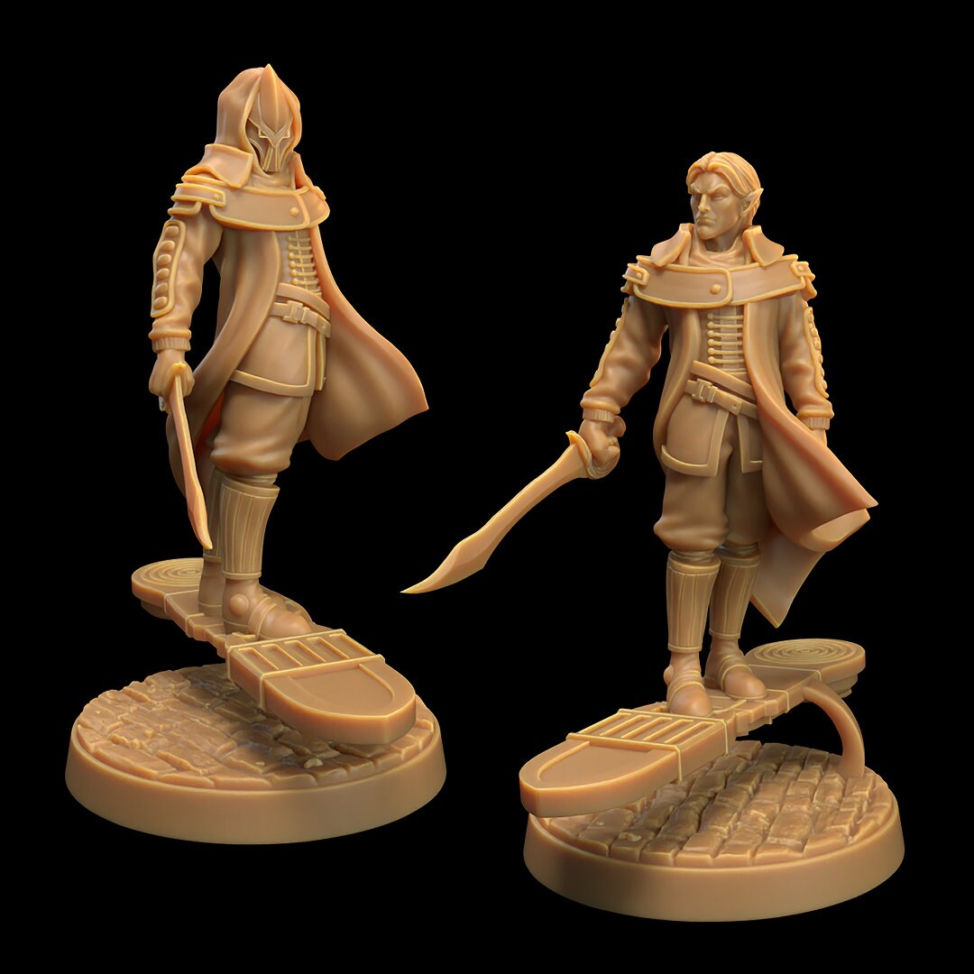 Astral Elves Crew | D&D Miniature | The Dragon Trappers Lodge | Unpainted, Unplated Resin 8k