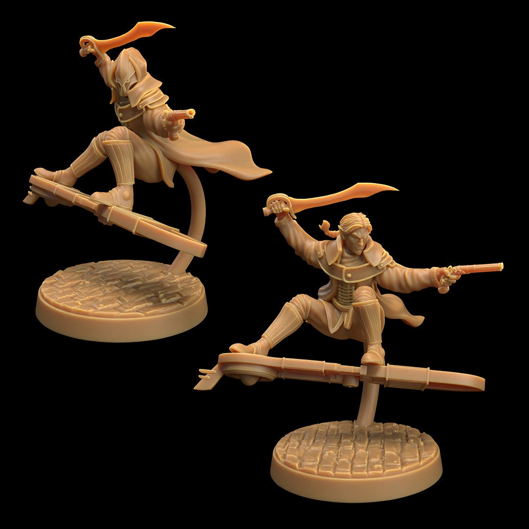 Astral Elves Crew | D&D Miniature | The Dragon Trappers Lodge | Unpainted, Unplated Resin 8k