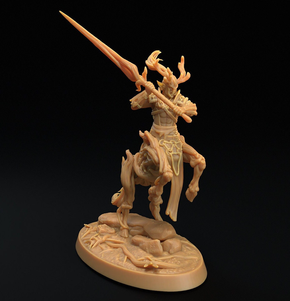 Forest Centaur Chief | D&D Miniature | The Dragon Trappers Lodge | Unpainted, Unplated Resin 8k