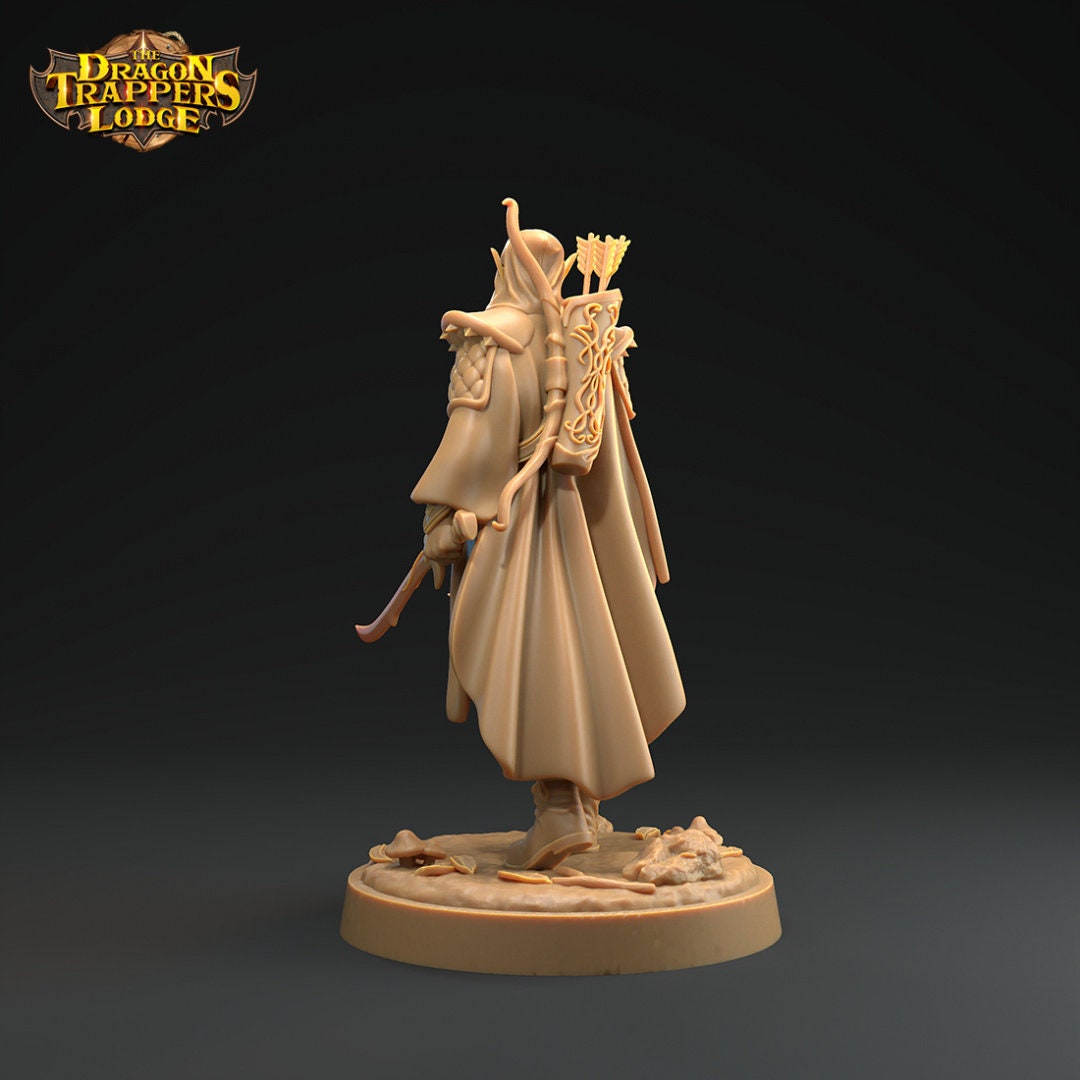 Elves, Bard and Rogue | D&D Miniature | The Dragon Trappers Lodge | Unpainted, Unplated Resin 8k