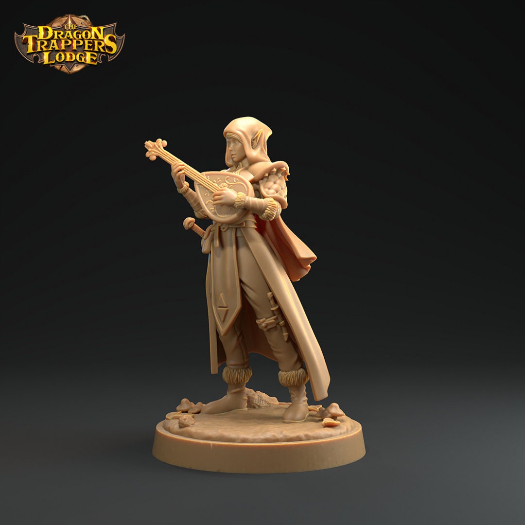 Elves, Bard and Rogue | D&D Miniature | The Dragon Trappers Lodge | Unpainted, Unplated Resin 8k