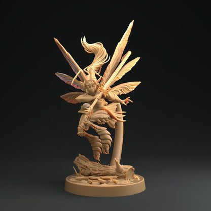 Laureth, Fairy Trapper, Unseelie Princess | D&D Miniature | The Dragon Trappers Lodge | Unpainted, Unplated Resin 8k