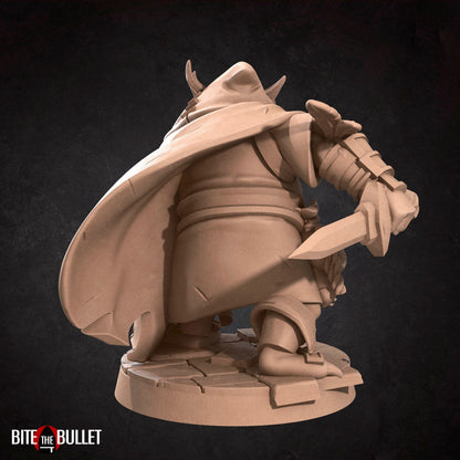 Owlfolk Rogue, Owlin | TABLETOP SCALE | D&D TTRPG Miniature | Bite the Bullet | Unpainted, Unplated Resin 8k