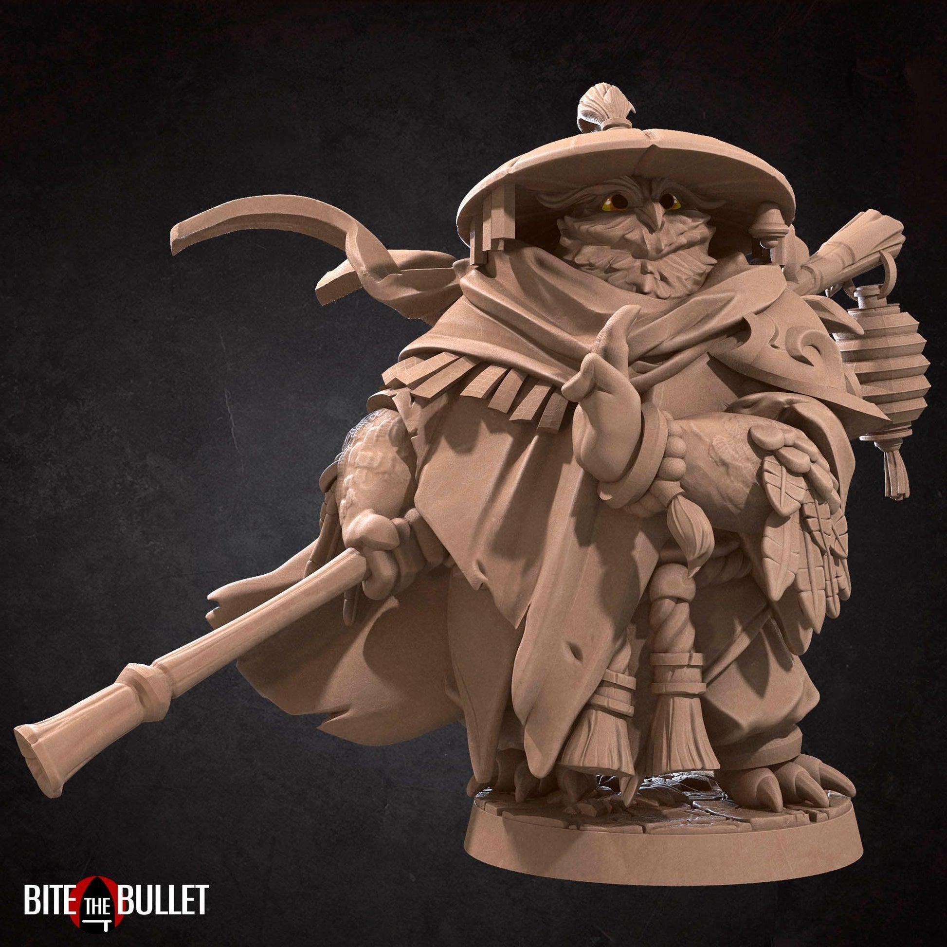 Owlfolk Monk, Owlin | TABLETOP SCALE | D&D TTRPG Miniature | Bite the Bullet | Unpainted, Unplated Resin 8k