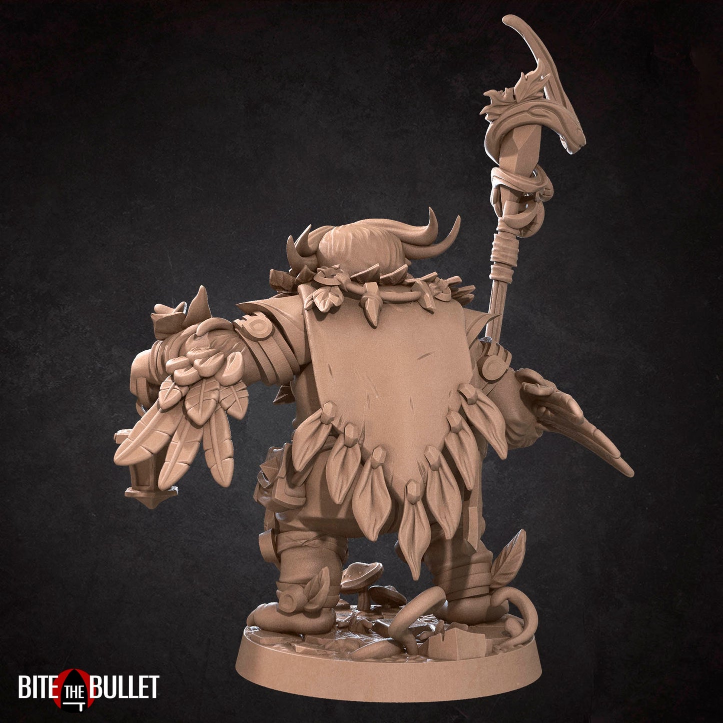 Owlfolk Druid, Owlin | TABLETOP SCALE | D&D TTRPG Miniature | Bite the Bullet | Unpainted, Unplated Resin 8k