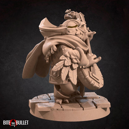 Owlfolk Bard, Owlin | TABLETOP SCALE | D&D TTRPG Miniature | Bite the Bullet | Unpainted, Unplated Resin 8k