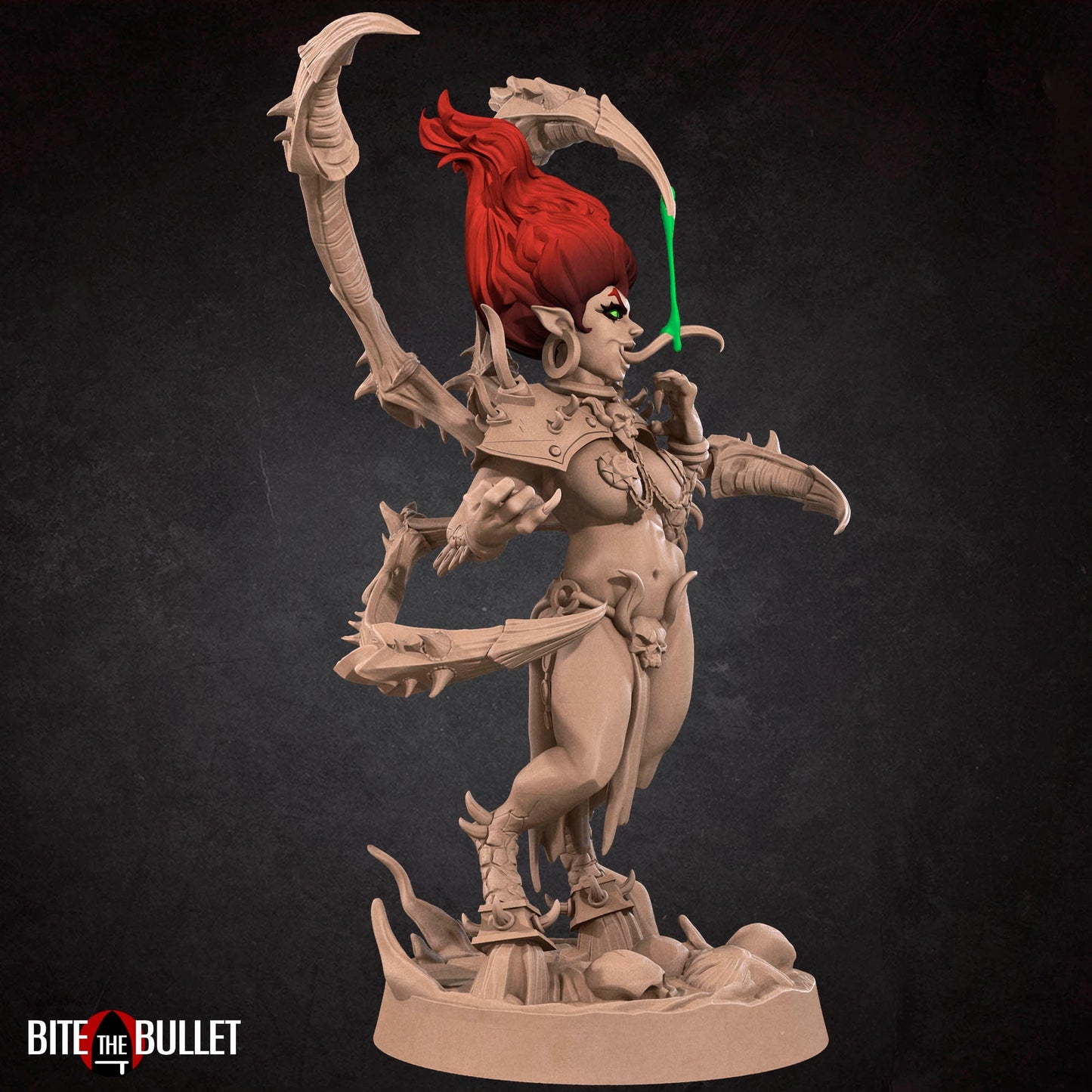 Exxotic Maiden of Anguish, Devil Woman | Pinup SFW NSFW Model Miniature | Bite the Bullet