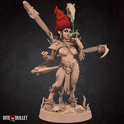 Exxotic Maiden of Anguish, Devil Woman | Pinup SFW NSFW Model Miniature | Bite the Bullet