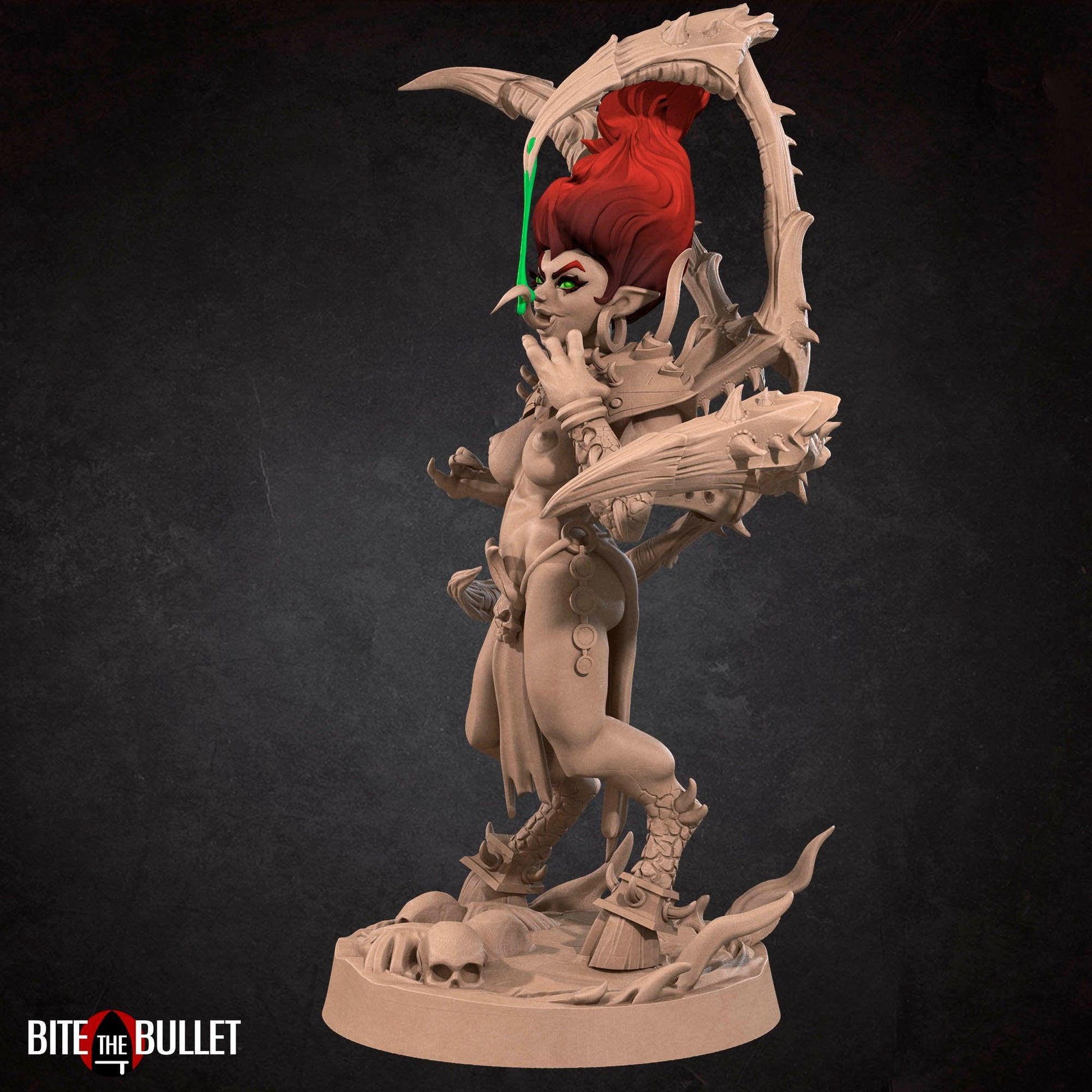 Exxotic Maiden of Anguish, Devil Woman | Pinup SFW NSFW Model Miniature | Bite the Bullet