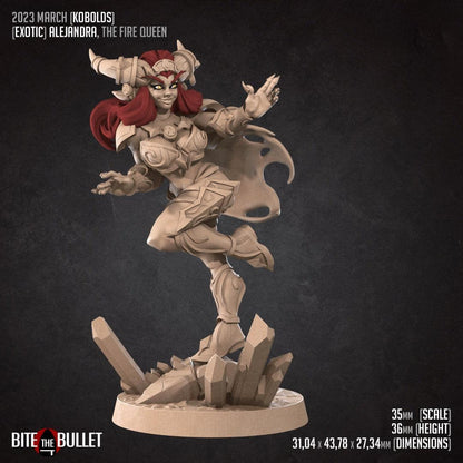 Exxotic Alejandra, Lovely Tiefling | Pinup SFW NSFW Model Miniature | Bite the Bullet