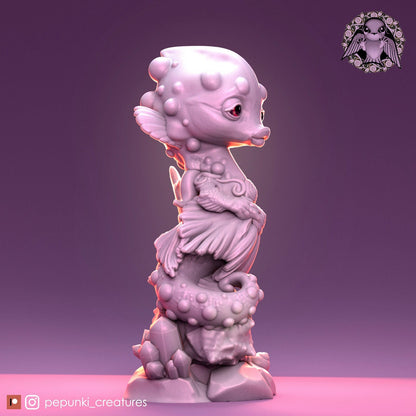 Seahorse Cute Lumpy Lady | Tabletop or Display Scale | D&D Humblewood TTRPG Miniature | Pepunki Creatures