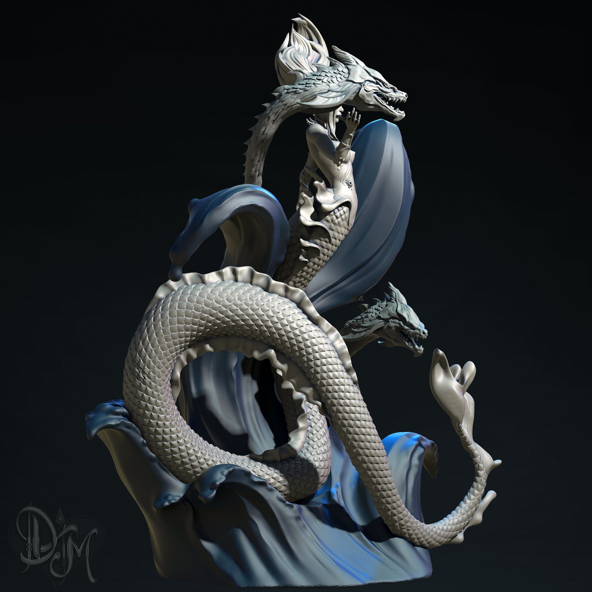 Zehenna, Sea Nymph Mermaid Sea Dragons | DISPLAY SCALE | D&D TTRPG Fantasy Miniature | Dungeons and Maidens