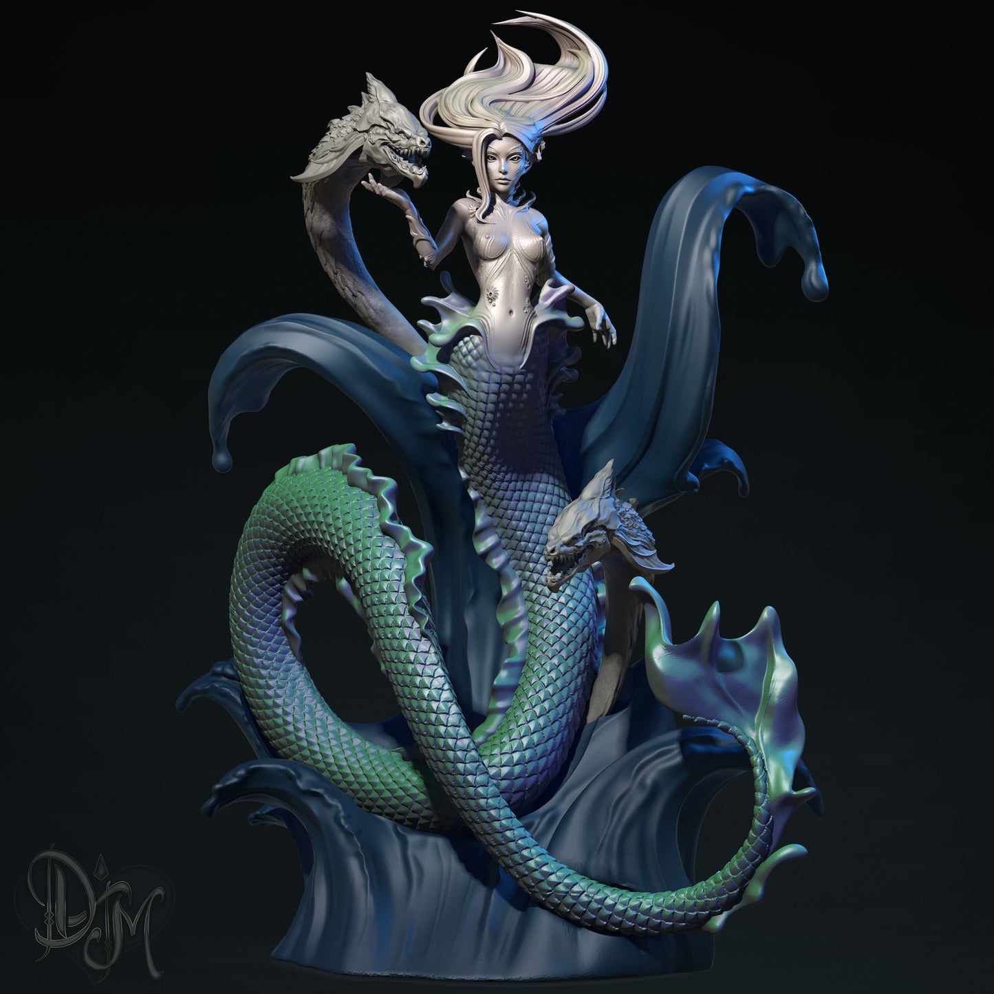 Zehenna, Sea Nymph Mermaid Sea Dragons | DISPLAY SCALE | D&D TTRPG Fantasy Miniature | Dungeons and Maidens