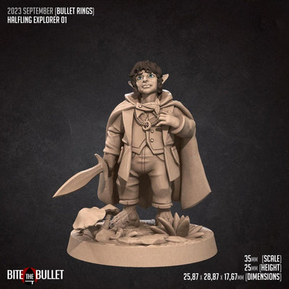 Bullet Rings, Halflings, Hobbits, Fellowship Explorers | TABLETOP SCALE | TTRPG Miniature | Bite the Bullet | Unpainted, Unplated Resin 8k