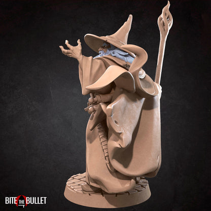 Bullet Rings, Wizard, Fellowship Explorers | TABLETOP SCALE | TTRPG Miniature | Bite the Bullet | Unpainted, Unplated Resin 8k