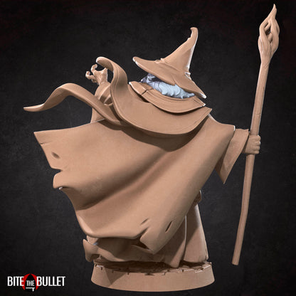 Bullet Rings, Wizard, Fellowship Explorers | TABLETOP SCALE | TTRPG Miniature | Bite the Bullet | Unpainted, Unplated Resin 8k