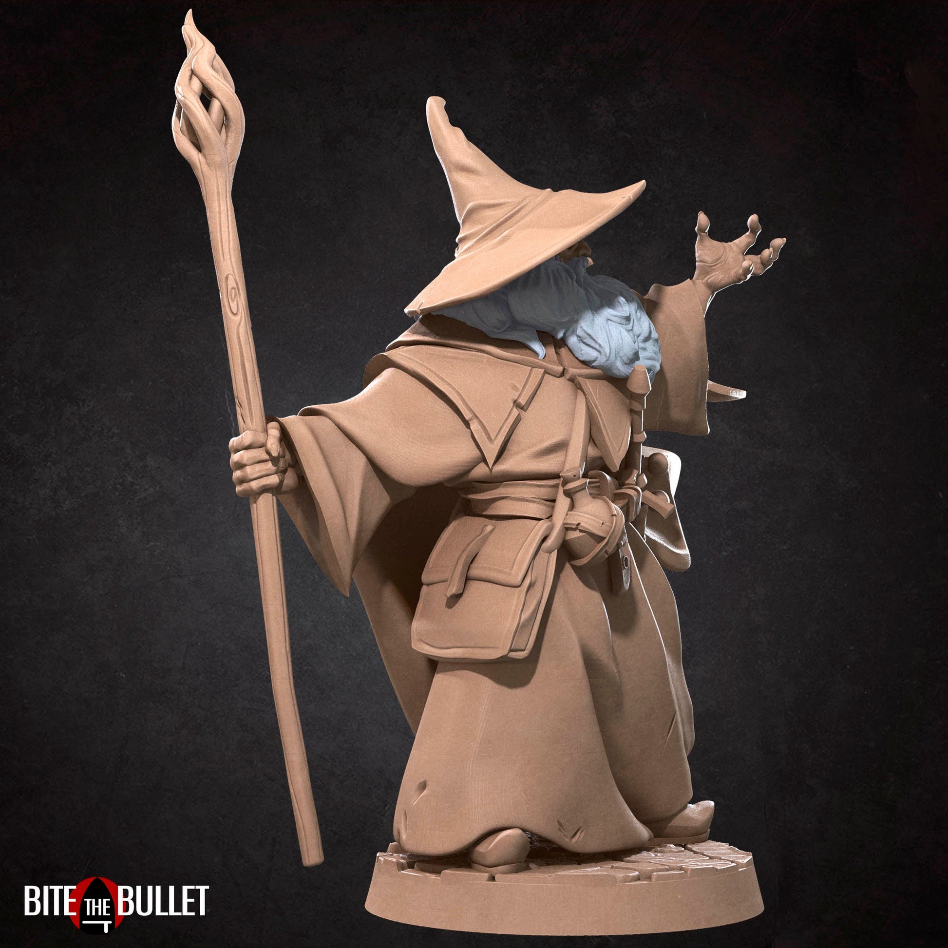 Bullet Rings, Wizard, Fellowship Explorers | TABLETOP SCALE | TTRPG Miniature | Bite the Bullet | Unpainted, Unplated Resin 8k