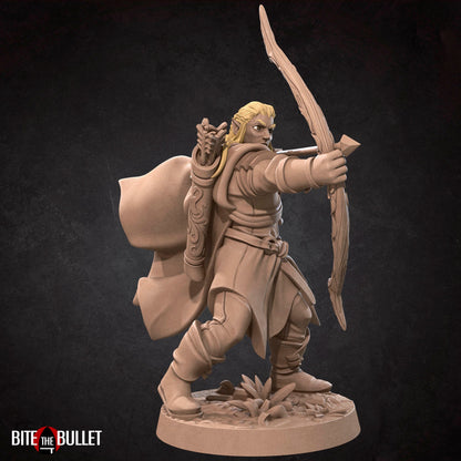 Bullet Rings, Elf, Fellowship Explorers | TABLETOP SCALE | TTRPG Miniature | Bite the Bullet | Unpainted, Unplated Resin 8k