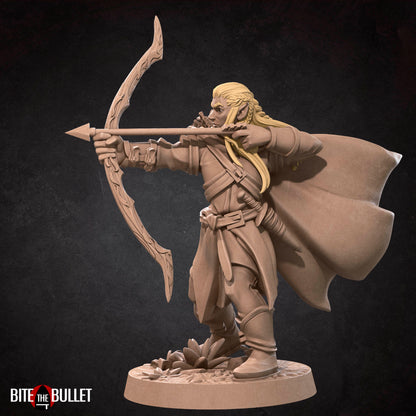 Bullet Rings, Elf, Fellowship Explorers | TABLETOP SCALE | TTRPG Miniature | Bite the Bullet | Unpainted, Unplated Resin 8k