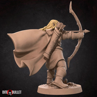 Bullet Rings, Elf, Fellowship Explorers | TABLETOP SCALE | TTRPG Miniature | Bite the Bullet | Unpainted, Unplated Resin 8k