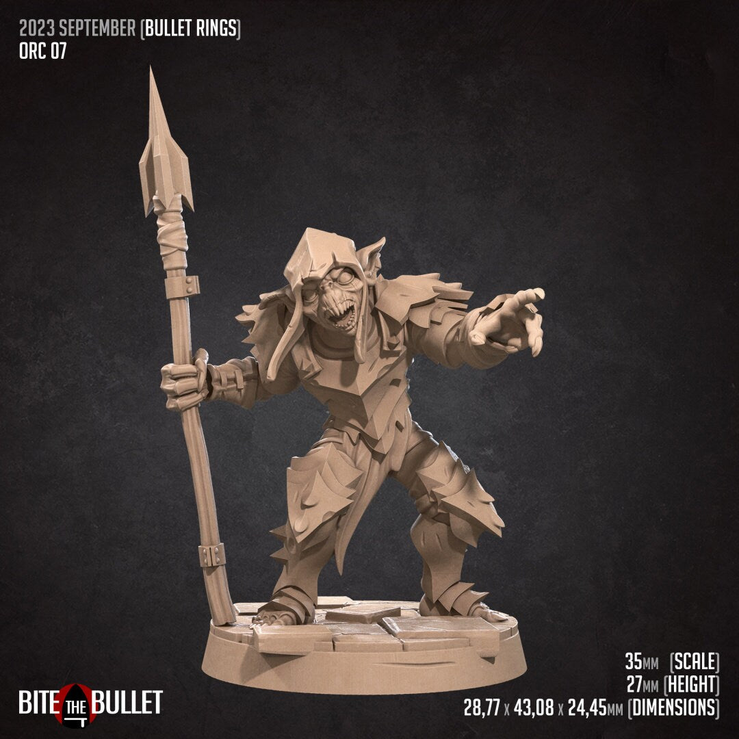 Bullet Rings, Orcs, Mines Monsters | TABLETOP SCALE | TTRPG Miniature | Bite the Bullet | Unpainted, Unplated Resin 8k