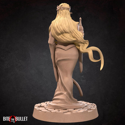 Exxotic Gabriela, Bullet Rings, High Elf Queen Mage | Pinup SFW NSFW Model Miniature | Bite the Bullet