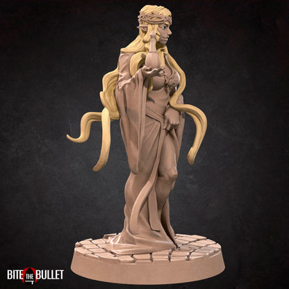 Exxotic Gabriela, Bullet Rings, High Elf Queen Mage | Pinup SFW NSFW Model Miniature | Bite the Bullet