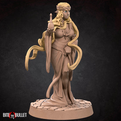 Exxotic Gabriela, Bullet Rings, High Elf Queen Mage | Pinup SFW NSFW Model Miniature | Bite the Bullet