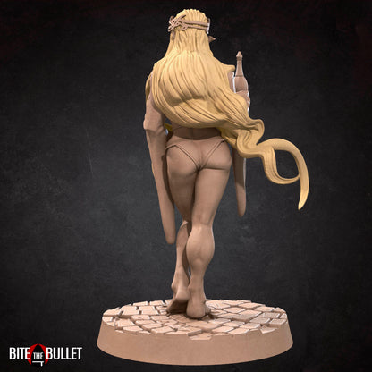 Exxotic Gabriela, Bullet Rings, High Elf Queen Mage | Pinup SFW NSFW Model Miniature | Bite the Bullet