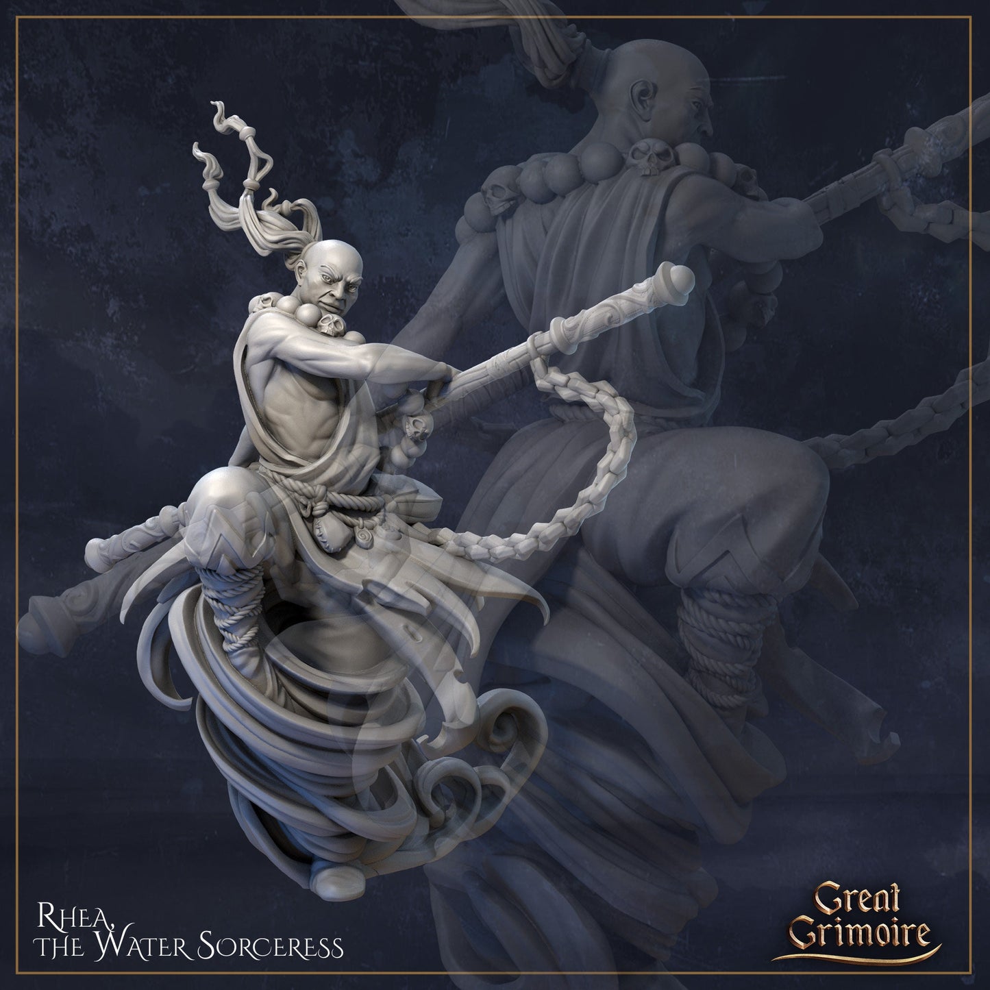 Abel the Air Monk | Elemental Awakening | D&D Tabletop Miniature | Great Grimoire