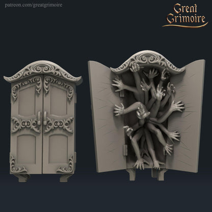 Alisha, Little Girl and Creepy Cupboard | Wicked Hills Asylum | D&D TTRPG Miniature | Great Grimoire