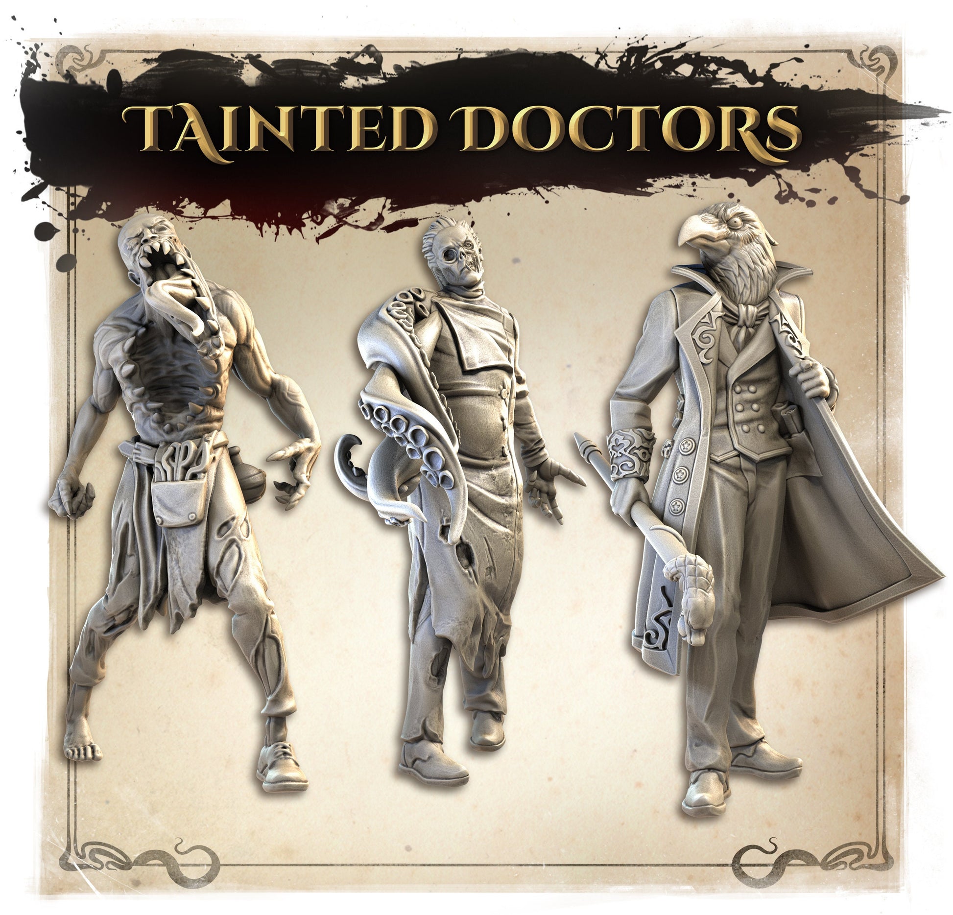 Doctors, Normal and Nightmare | Wicked Hills Asylum | D&D TTRPG Miniature | Great Grimoire