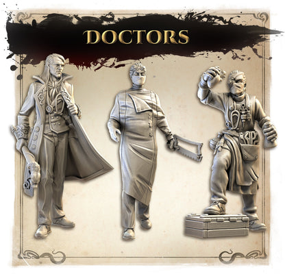 Doctors, Normal and Nightmare | Wicked Hills Asylum | D&D TTRPG Miniature | Great Grimoire